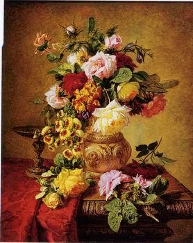 unknow artist Floral, beautiful classical still life of flowers.109 oil painting picture